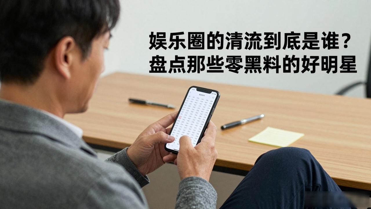 娱乐圈的清流到底是谁？盘点那些零黑料的好明星